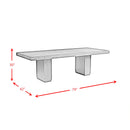 Donovan 7PC Standard Height Dining Set-Table, Four Side Chairs & Two Arm Chairs in Gray