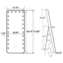 Canton Standing Mirror with LED Lighting and Bluetooth Speaker - Michael's Discount Furniture