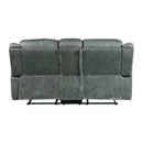 Sorrento Motion Loveseat with Console in FB367 Charcoal
