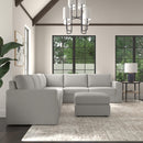 Flex 6-Seat Sectional with Wide Arm and Ottoman - Michael's Discount Furniture