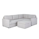 Flex 4-Seat Sectional with Narrow Arm and Storage Ottoman - 5000003391