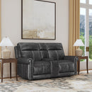 Alexander Power Reclining Loveseat with Console, Power Headrest & Lumbar - 5000009083 - Michael's Discount Furniture