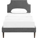 Corene Twin Fabric Platform Bed with Squared Tapered Legs