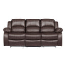9700BRW-3 - Double Reclining Sofa - Michael's Discount Furniture