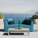 Saybrook Outdoor Patio Upholstered 2-Piece Sectional Sofa Loveseat