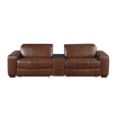 Sutton-(3)Power Double Reclining Love Seat with Center Console, Power Headrest and Charging Ports image