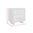 Brisbane Nightstand with USBC and LED in Brown