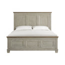 Farmington Panel Bed in Medium Brown and Washed Stone