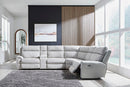 Social Pointe Reclining Sectional with Storage Consoles - Michael's Discount Furniture