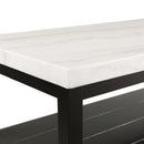 Marcello White Rectangular Coffee Table W/ Casters ISTA3 Packaging