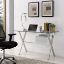 Stasis Glass Top Office Desk