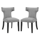 Curve Dining Side Chair Fabric Set of 2