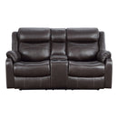 9990DB-2 - Double Lay Flat Reclining Love Seat with Center Console - Michael's Discount Furniture