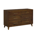 Malia 6-Drawer Dresser in Walnut