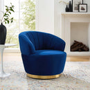 Billow Tufted Performance Velvet Swivel Chair