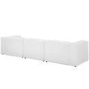 Mingle 4 Piece Upholstered Fabric Sectional Sofa Set