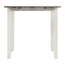 Martin 3 pc Drop Leaf Dining Set (Dark Brown Top - White Base)