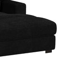 Arizona 4PC Sectional Set with RHF Chaise in Steno Black