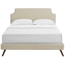 Corene Full Fabric Platform Bed with Round Splayed Legs