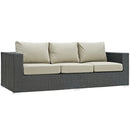 Sojourn 3 Piece Outdoor Patio Sunbrella� Sectional Set