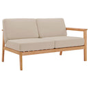 Sedona Outdoor Patio Eucalyptus Wood Left-Facing Loveseat