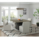 Jemma Square Table w/ Grey Top & Dark Espresso Base