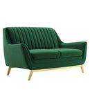 Winsome Channel Tufted Performance Velvet Loveseat