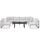 Fortuna 7 Piece Outdoor Patio Sectional Sofa Set