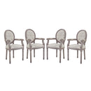 Arise Dining Armchair Upholstered Fabric Set of 4