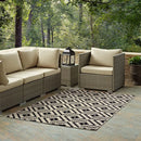 Perplex  Geometric Diamond Trellis 5x8 Indoor and Outdoor Area Rug