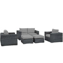 Summon 5 Piece Outdoor Patio Sunbrella� Sectional Set