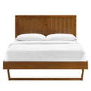 Alana King Wood Platform Bed With Angular Frame
