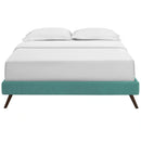 Loryn Queen Fabric Bed Frame with Round Splayed Legs