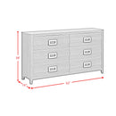 Tobias 6-Drawer Dresser in Black