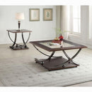 Isiah Black Nickel & Clear Glass Coffee Table - Michael's Discount Furniture