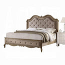 Chelmsford Beige Fabric & Antique Taupe Eastern King Bed - Michael's Discount Furniture