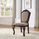 Chateau De Ville Fabric & Espresso Side Chair - Michael's Discount Furniture