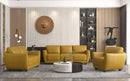 Valeria Mustard Leather Sofa - Michael's Discount Furniture