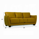 Valeria Mustard Leather Sofa - Michael's Discount Furniture