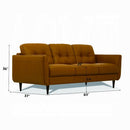 Radwan Camel Leather Sofa - Michael's Discount Furniture