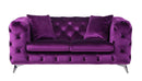 Acme Furniture Atronia Loveseat in Purple 54906 - Michael's Discount Furniture