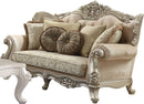Acme Furniture Bently Loveseat with 5 Pillows in Champagne 50661 - Michael's Discount Furniture