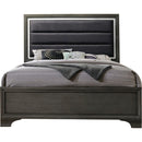 Acme Furniture Carine II Queen Panel Bed in Gray 26260Q - Michael's Discount Furniture