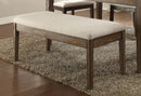 Acme Furniture Claudia Upholstered Bench in Beige and Brown 71718 - Michael's Discount Furniture