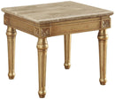 Acme Furniture Daesha End Table in Marble/Antique Gold 81717 - Michael's Discount Furniture