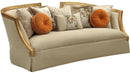Acme Furniture Daesha Sofa in Tan Flannel & Antique Gold 50835 - Michael's Discount Furniture