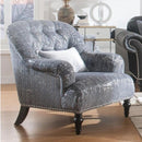 Acme Furniture Gaura Chair in Dark Gray Velvet 53092 - Michael's Discount Furniture