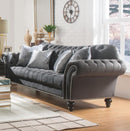 Acme Furniture Gaura Sofa in Dark Gray Velvet 53090 - Michael's Discount Furniture
