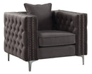 Acme Furniture Gillian II Chair in Dark Gray 53389 - Michael's Discount Furniture