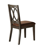 Acme Furniture Jameson Side Chair (Set of 2) in Brown Fabric & Espresso 62322 - Michael's Discount Furniture
